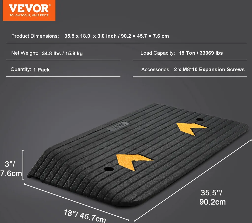 Solution accès trottoir rampe antidérapante pour bordure de 3 cm - 2