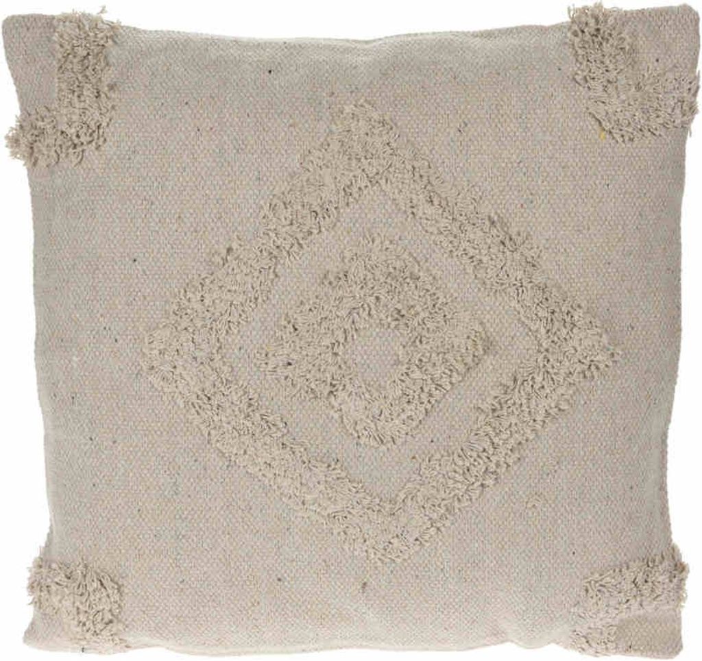 Dekoratives Baumwollkissen 45 x 45 cm beige