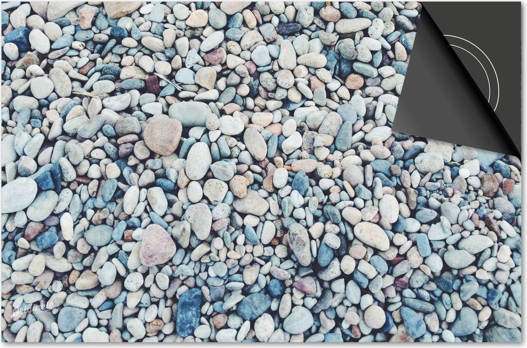 Induktionsschutz 81x52 - abdeckplatte Induktion matt- Dietrix Kochfeldschutz- Exklusive - Beton - Kieselsteinchen