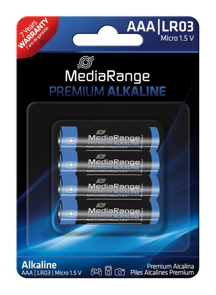 48 (12x 4) MediaRange Premium Alkaline Batterien AAA|LR03 1.5V