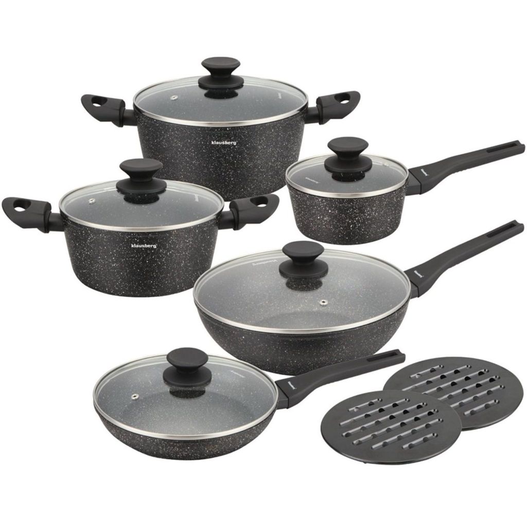Klausberg 12-teiliges marmoriertes Kochtopfset KB-7657