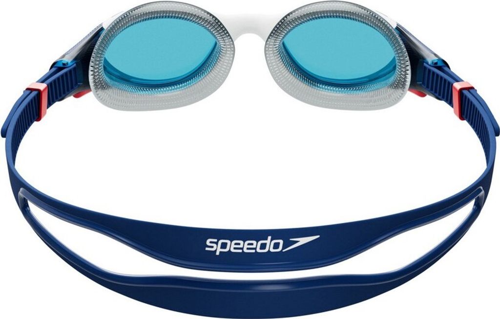 Speedo - Passt sich dem Gesicht an Schwimmbrille für Herren CS1760 (Einheitsgröße) (Blau/Weiß/Rot)