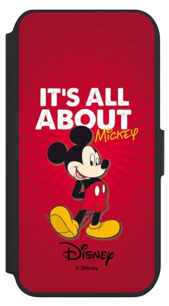 NIVOCASE Klapphülle für Apple iPhone 8 Handyhülle aus Kunst Leder NIVOflip schwarz Disney Maus Offizielles Lizenzprodukt