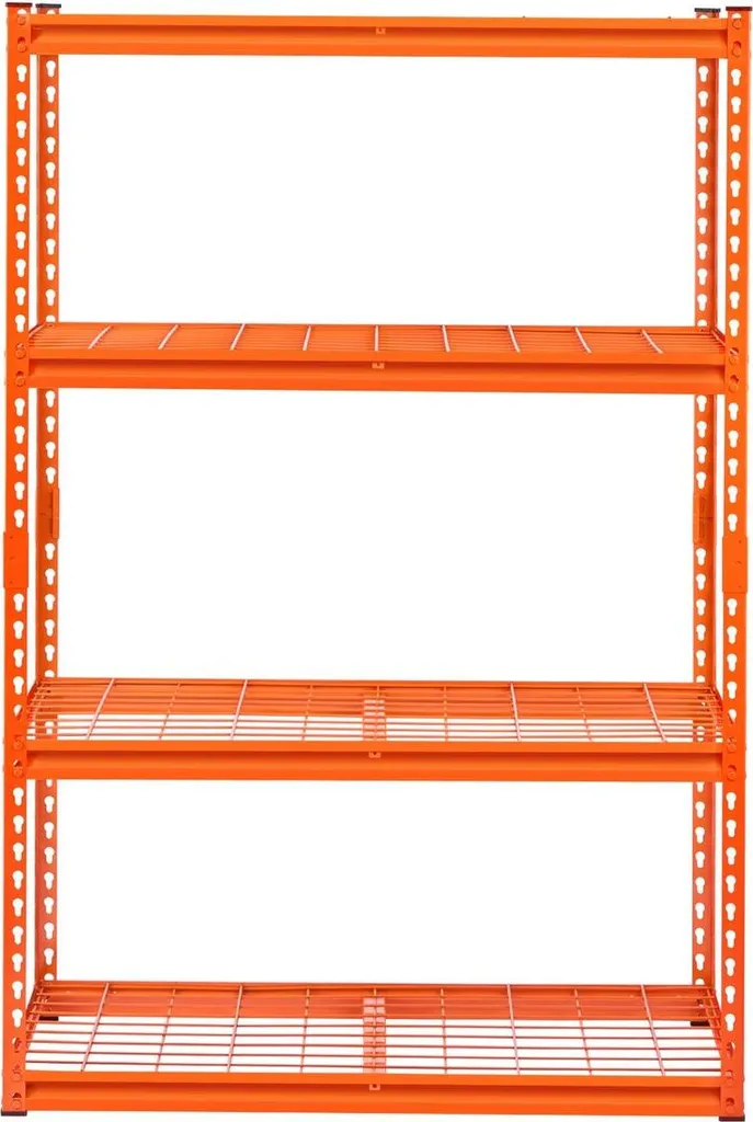Étagère de rangement 2400 lb à niveaux modulables en acier noir