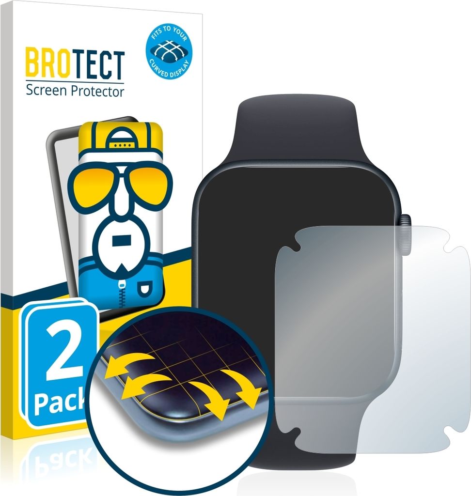 2x BROTECT Fullscreen Schutzfolie für Apple Watch SE 2022 Produktbild 
