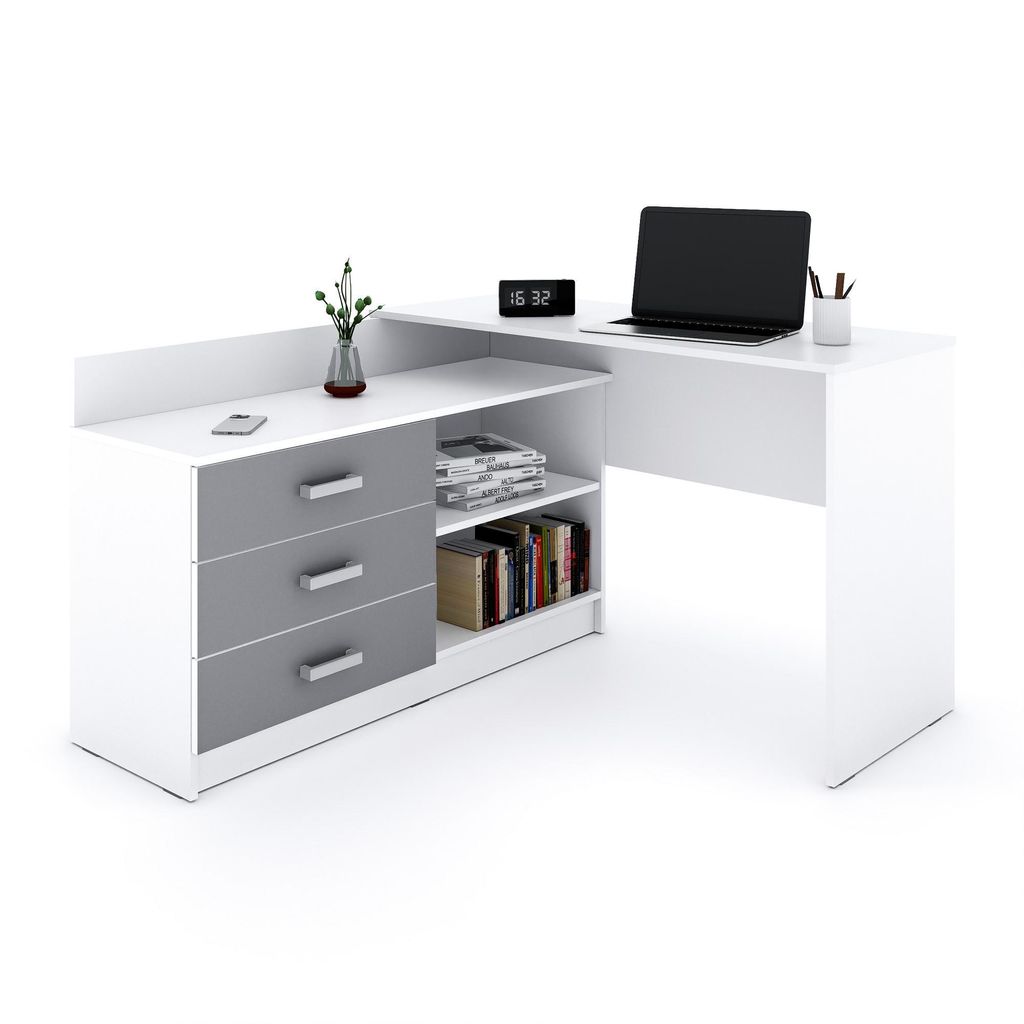 Marlux-Meble Alto Schreibtisch mit Schubladen 3 und 2 Produktbild 