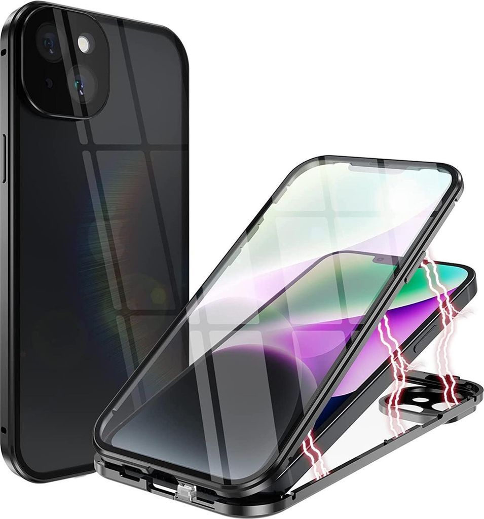 Hülle Magnet für iPhone 14 Schutzhülle Cover Glas Handy Produktbild 