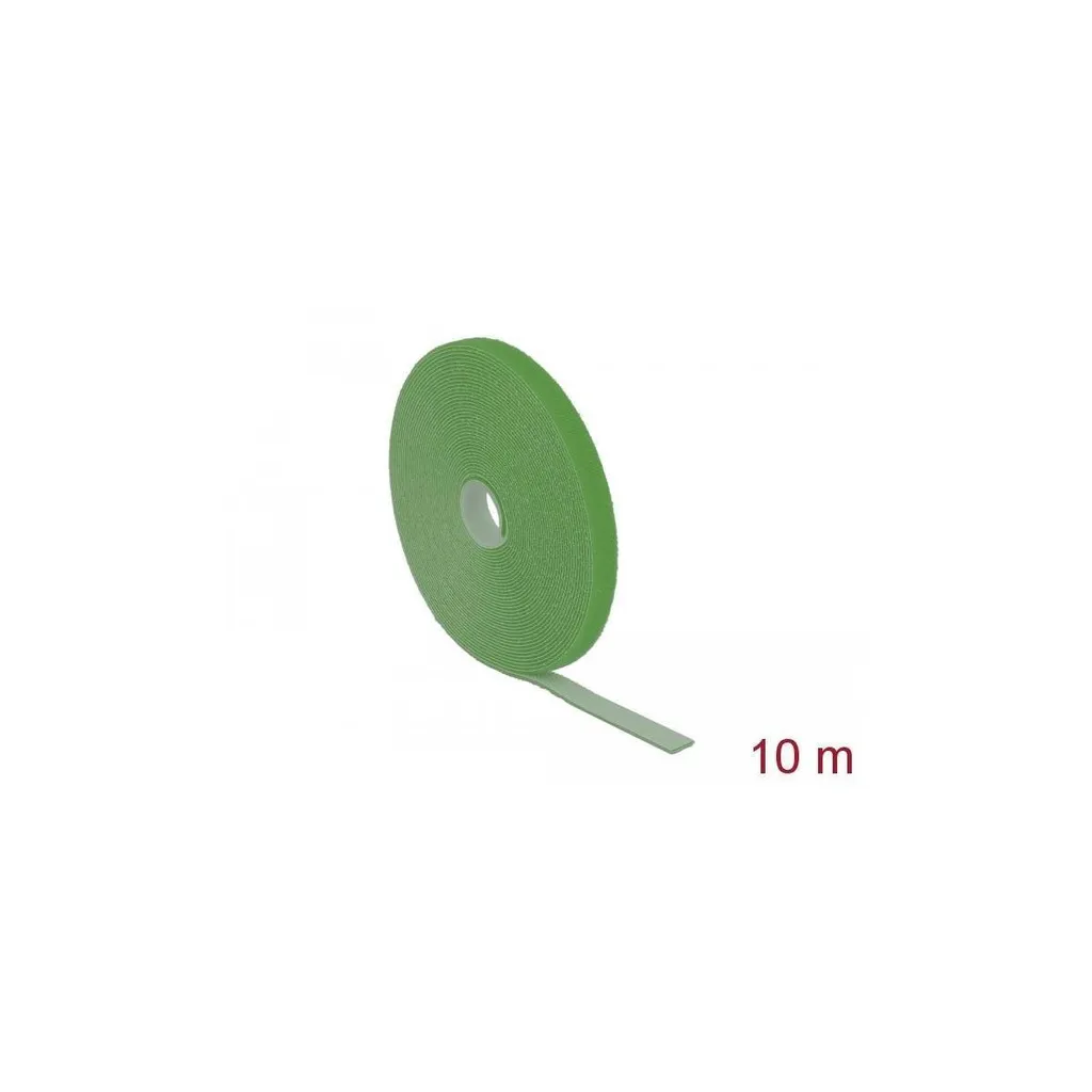 Delock Fascette Velcro Verde 10m x 13mm: Rotolo Tagliabile per Cablaggio - 2
