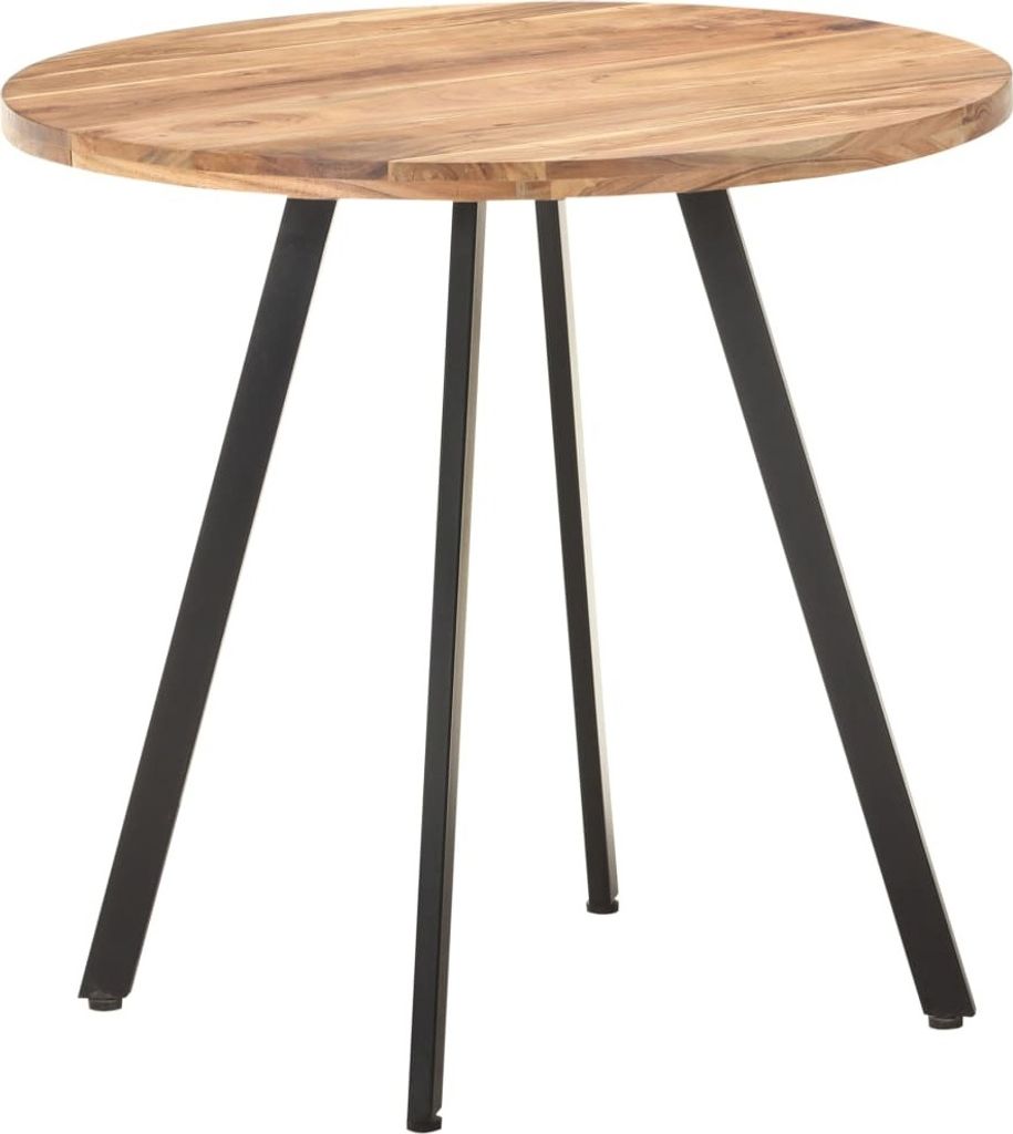 vidaXL Table de salle à manger 80 cm en bois massif Image du produit 
