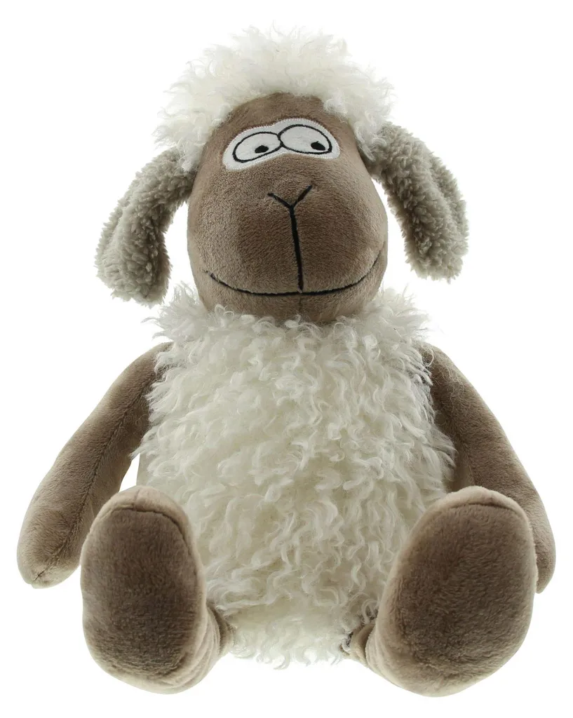 Bloque-porte Mouton 25 cm, lestage 1 kg sable, décoration textile chic