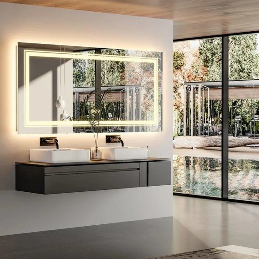 Miroir salle de bains 100cm : optimisez votre éclairage avec variateur