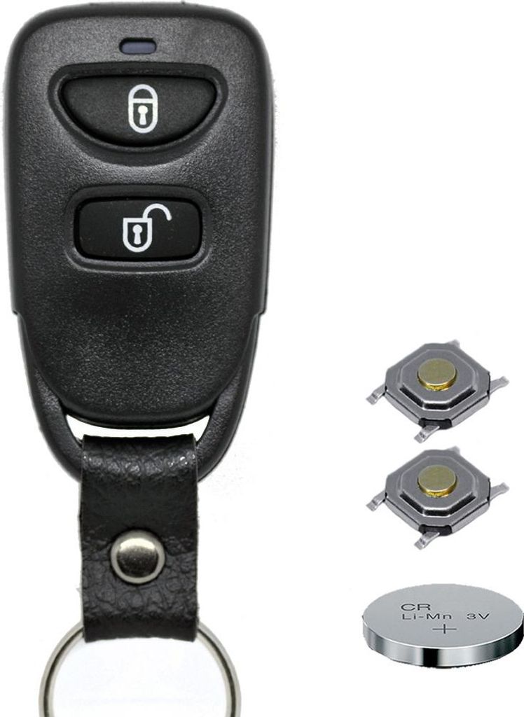Auto Schlüssel Funk Fernbedienung 1x Gehäuse 2 Tasten + 1x Produktbild 