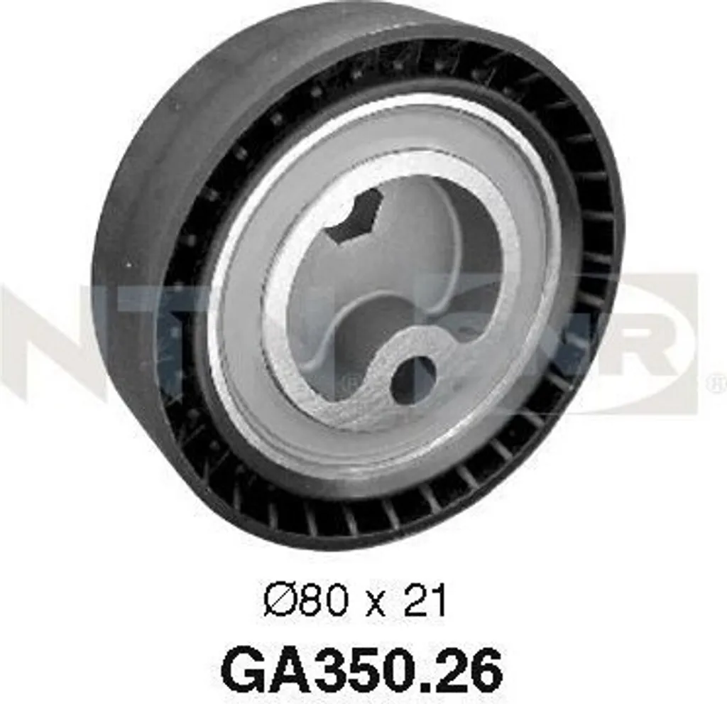 Galet tendeur de courroie à nervures SNR GA350.26 compatible BMW E36