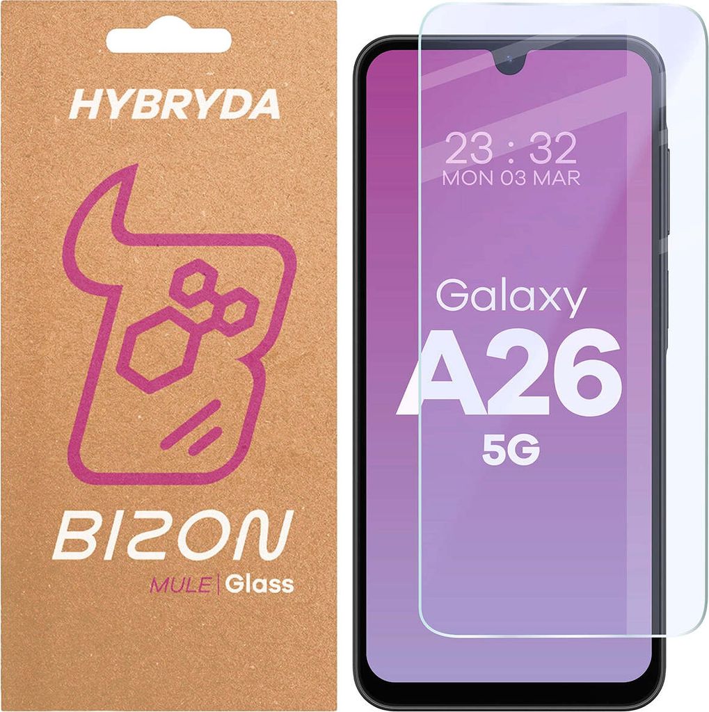 Flexibles Hybridglas für Galaxy A26 5G, Bizon Glass Mule