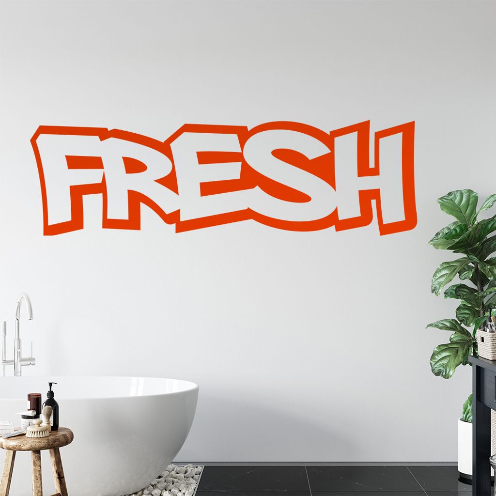 Fresh Wandtattoo in 6 Größen - Wandaufkleber Wall Sticker - Dekoration, Küche, Wohnzimmer, Schlafzimmer, Badezimmer