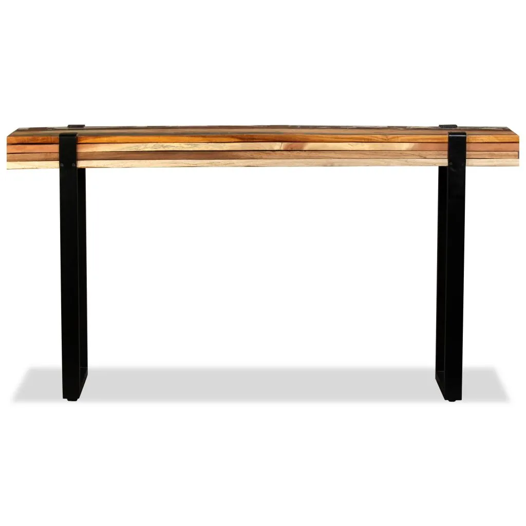 Console extensible en bois de récupération pour entrée et salon design