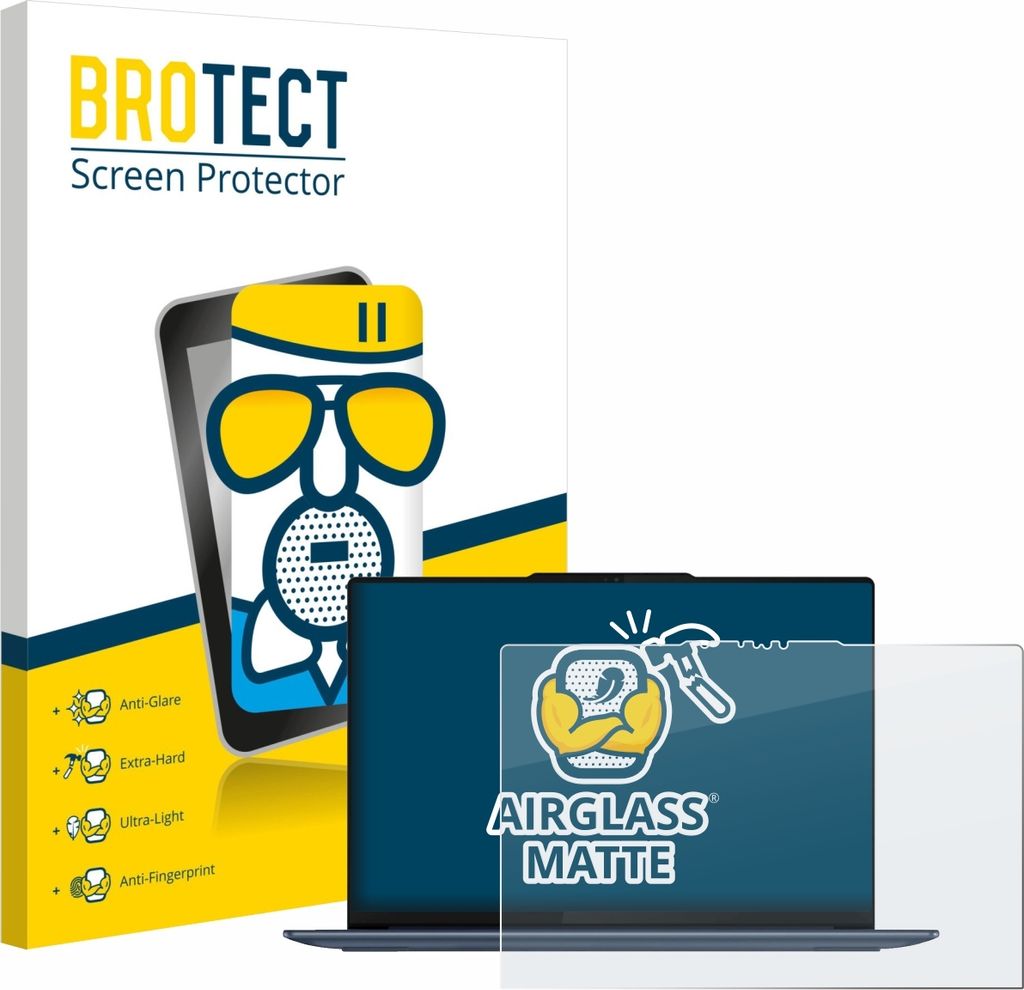 BROTECT Entspiegelungs Schutzglas für Lenovo Yoga Slim 7 14Q8X9 Schutzfolie Panzer Folie Glas Display Schutz matt