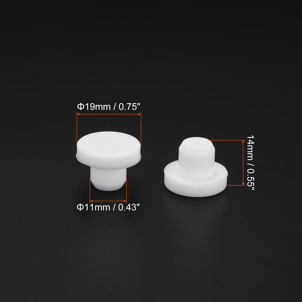 Silikon Gummi Solid Stopfen Weich Flexibler Stopfen fš¹r 10-11mm Loch Wei? 15Stk