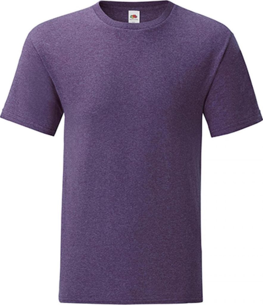 Fruit of the Loom 61-430-0 | Herren Iconic T, 100% gekämmte, ringgesponnene Baumwolle - Farbe: Heather Purple - Größe: 3XL