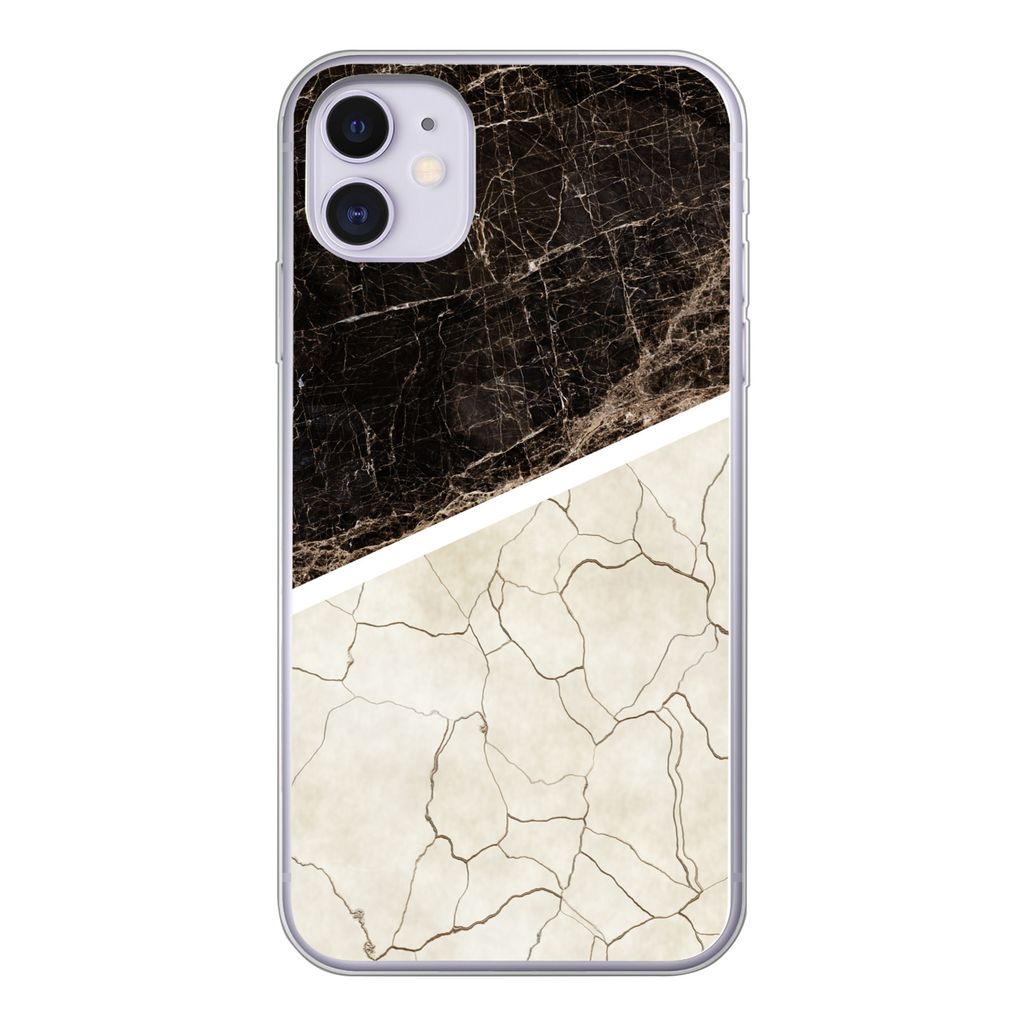 MuchoWow Handyhülle Schutzhülle Hülle für iPhone 11 Marmor - Struktur - Abstrakt Silikon Softcase Handy Hülle - Handytasche
