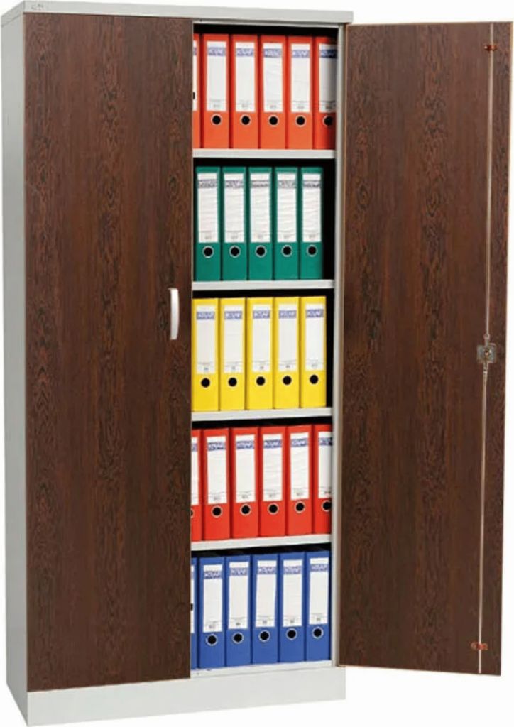 Aktenschrank Beetle | HxBxT 195x92x42 cm | Weiß-Wenge Produktbild 
