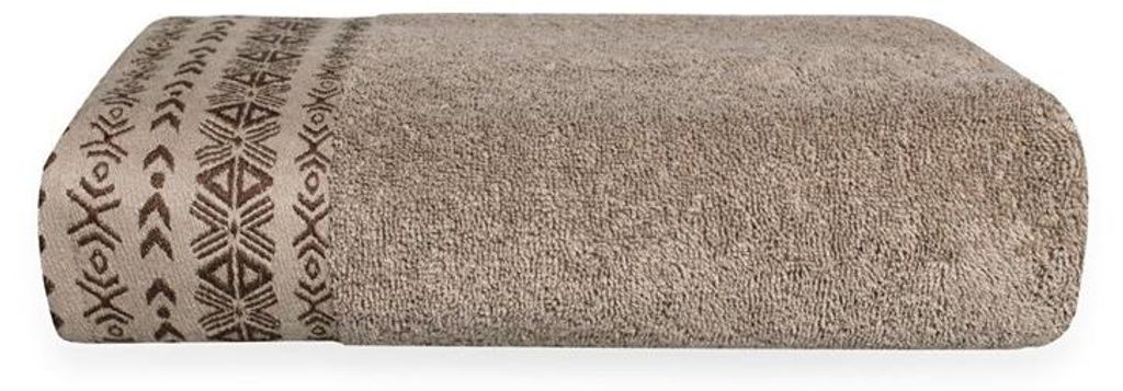 Handtuch, Baumwollhandtuch, hohe Qualität, Aztekenmuster, Driada 70x140 Beige