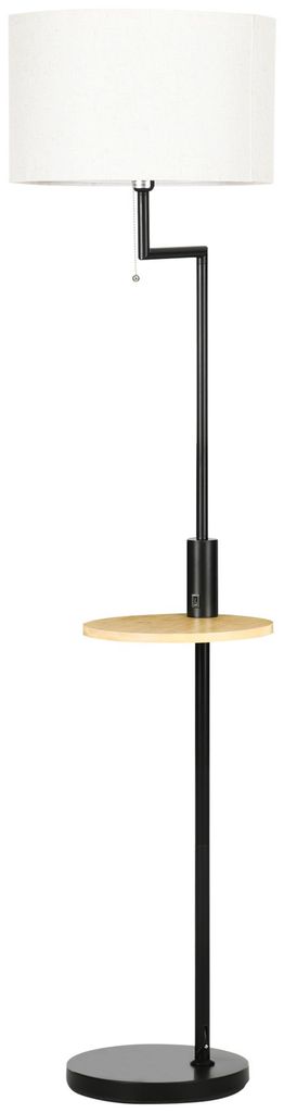 Stojaca lampa HOMCOM s odkladacou plochou, 40 W stojaca Obrázok produktu 