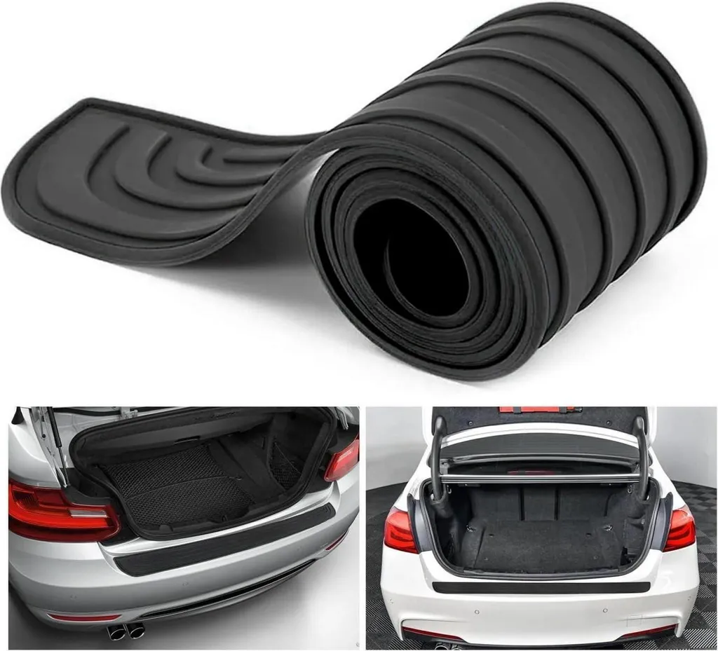 Protection de pare-chocs en caoutchouc noir de 90cm pour coffre auto