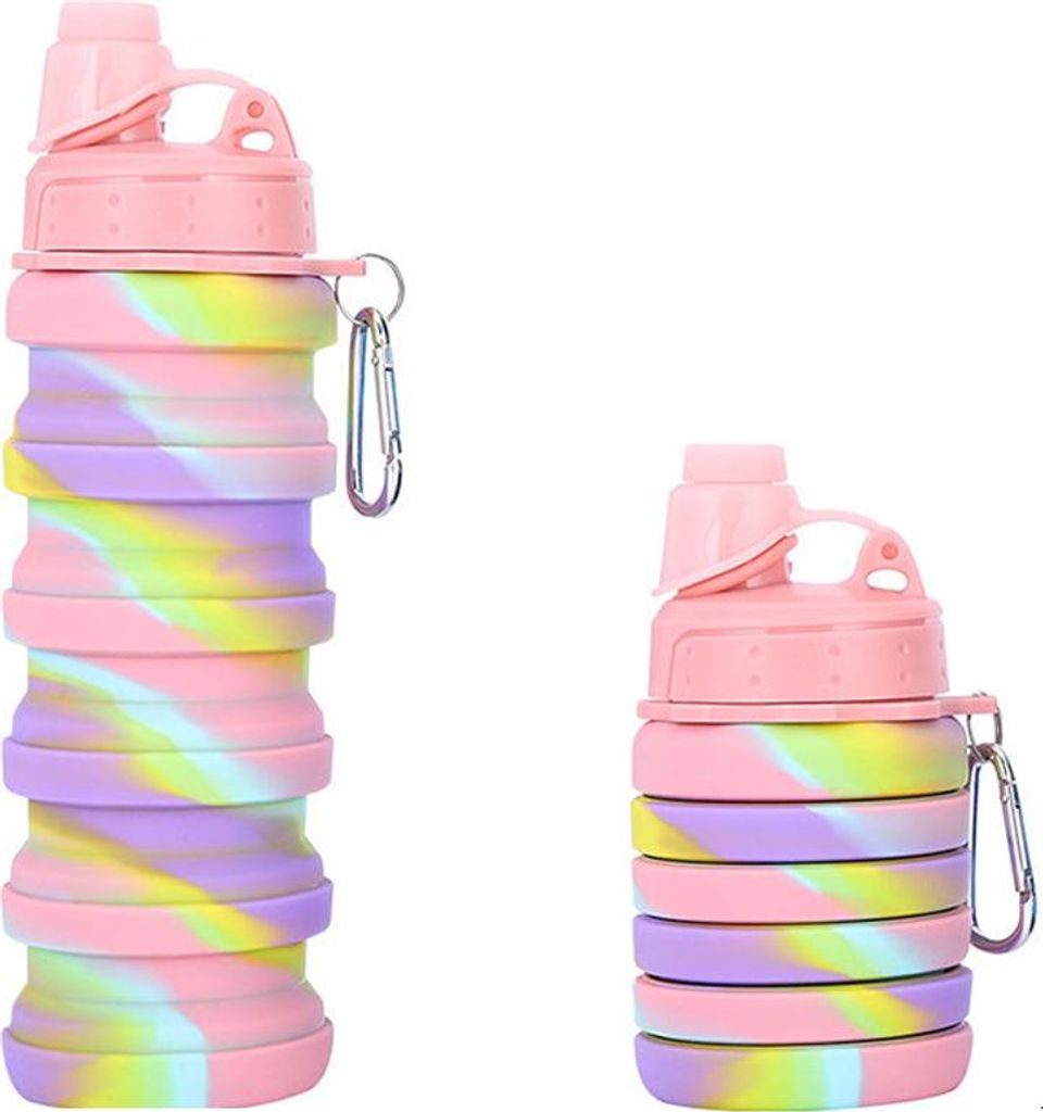 Silikon Silikon Reiseflaschen Faltbare Flasche Sport Wasserflasche 500ml