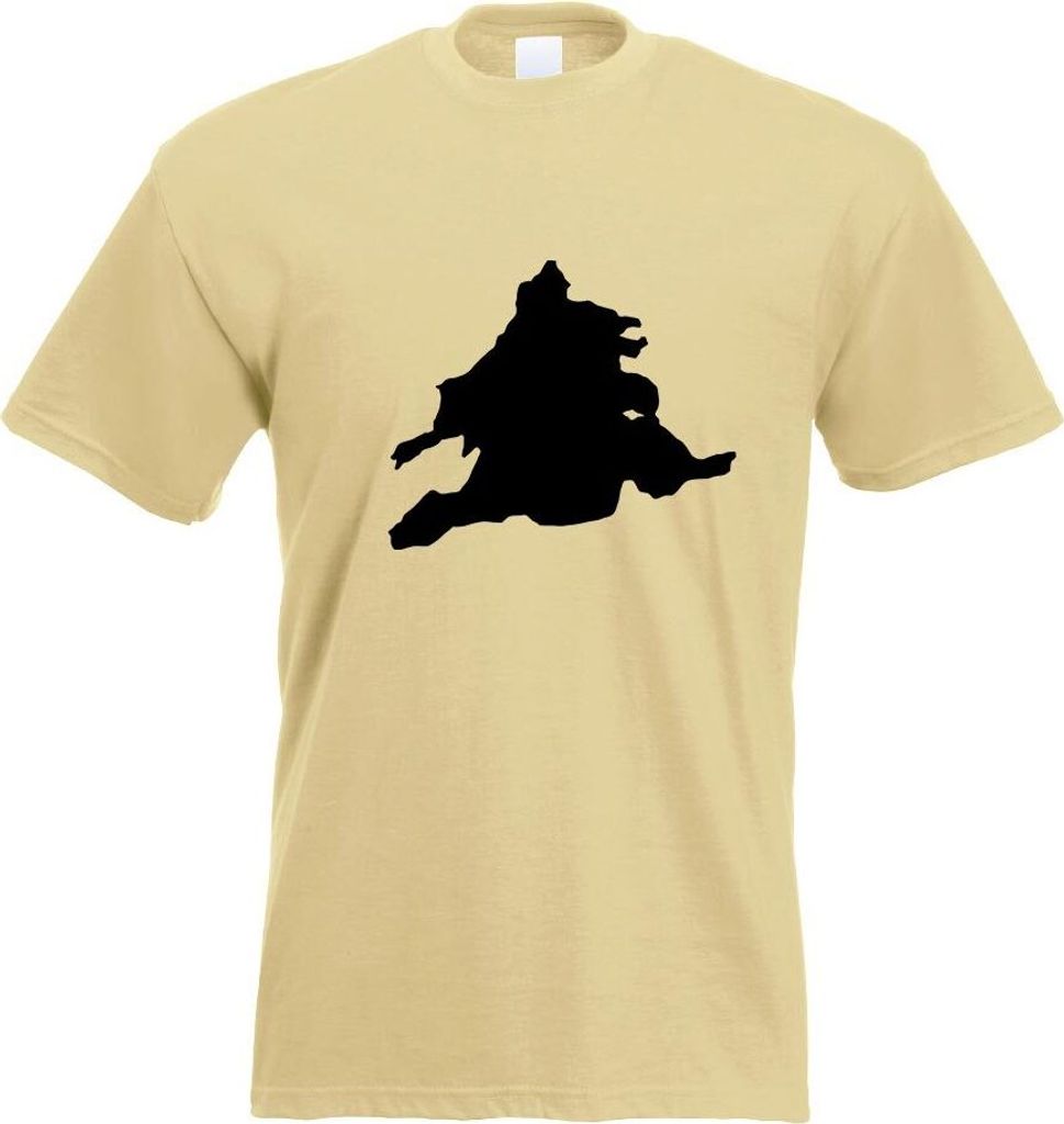 Kiwistar - T-Shirt - Khaki - Walchensee - Deutschland - See Motiv Bedruckt Funshirt Design Print - mit Motiv Bedruckt - Funshirt Design - Sport - F...