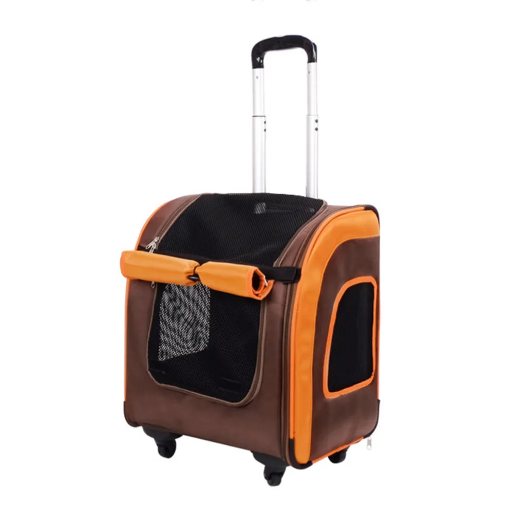 Valise de transport à roulettes pour chat et petit chien Ibiyaya Liso