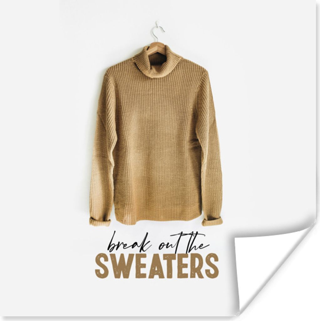 MuchoWow Poster Pullover - Winter - Angebot 100x100 cm - Babyzimmer