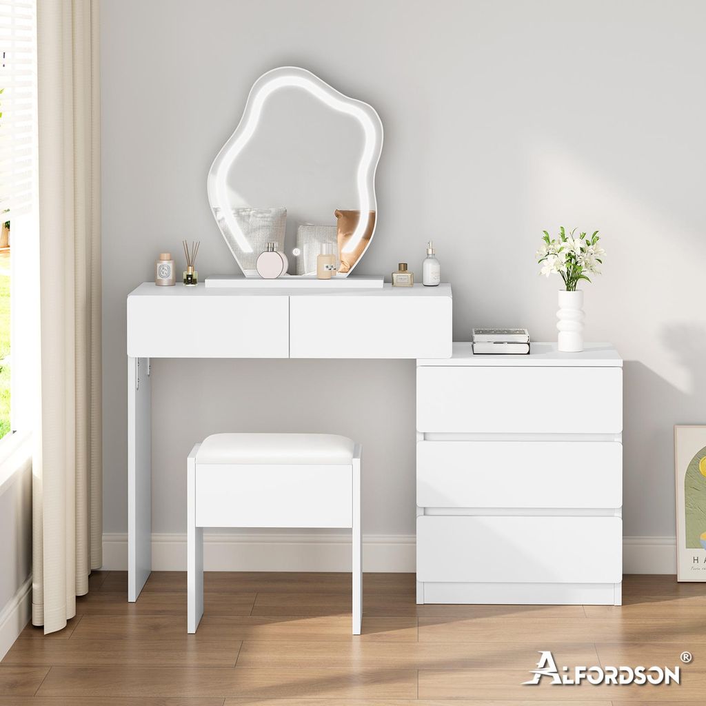 ALFORDSON Schminktisch, 2 geräumige Schubladen und Produktbild 