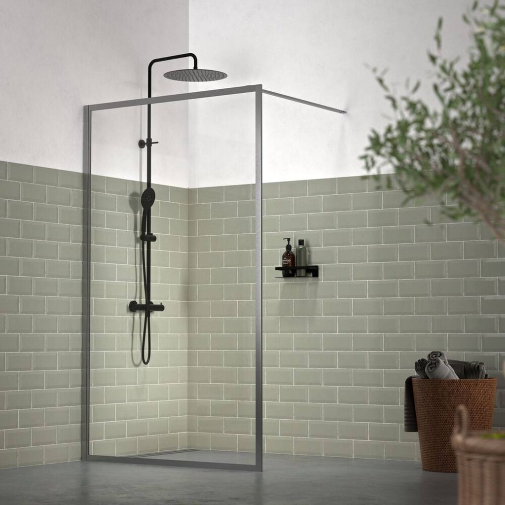Sealskin Contour begehbare Dusche inkl. Antikalk 140x200cm matt grau