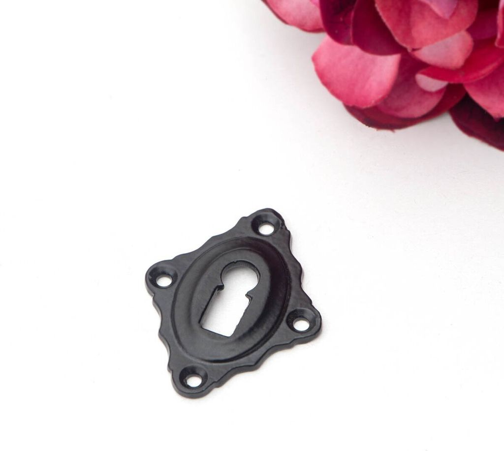 Schlüsselrosette für Zimmertüren(einzeln) - zeitloses Design |BB| Eisen schwarz