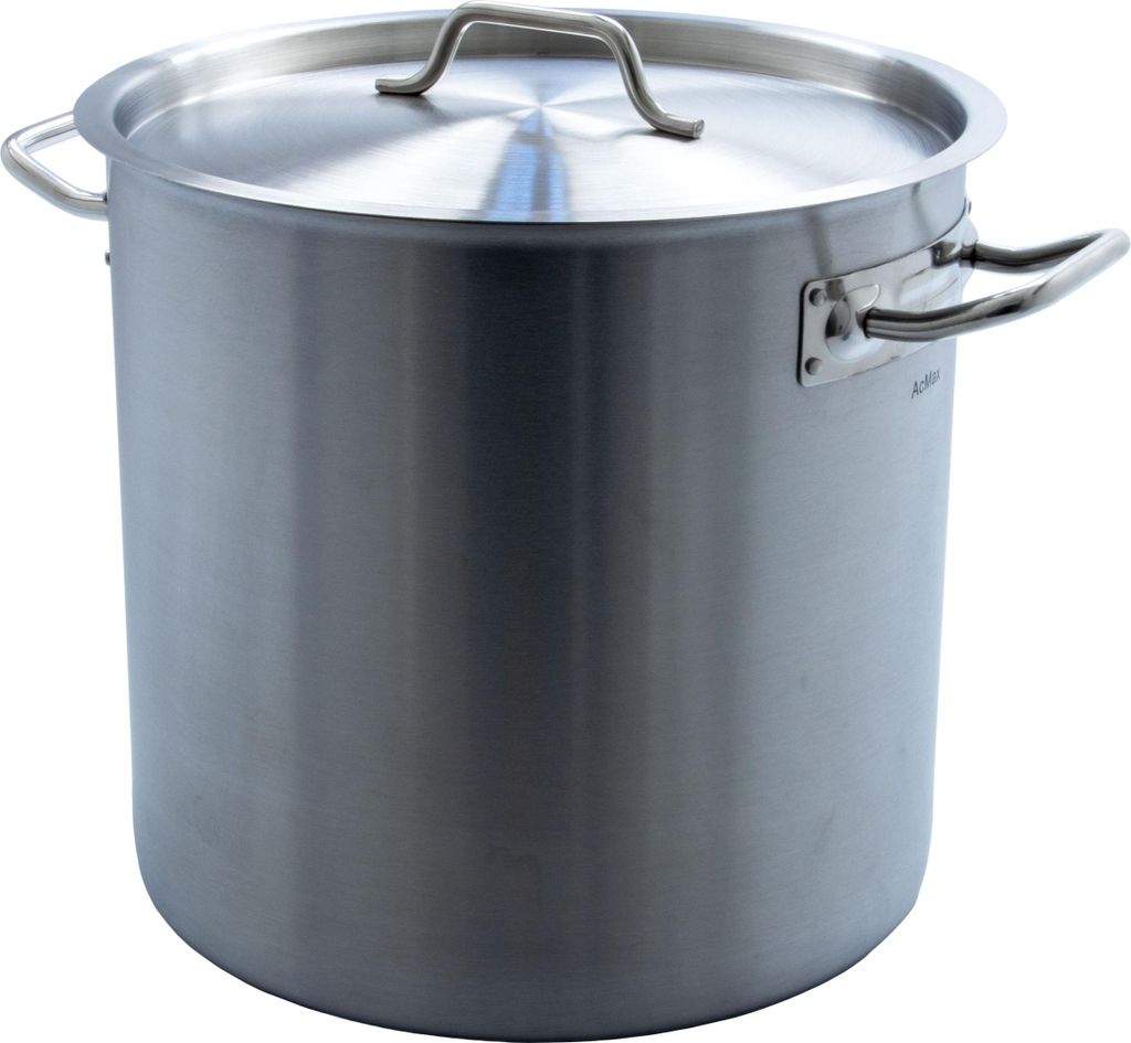 AcMax Kochtopf Gastrotopf Topf 21 Liter Edelstahl mit Deckel Großküche Gastronomie