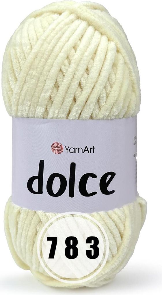 YarnArt Dolce Garn, 100% Polyester, Farbe hellgelb 783, Produktbild 