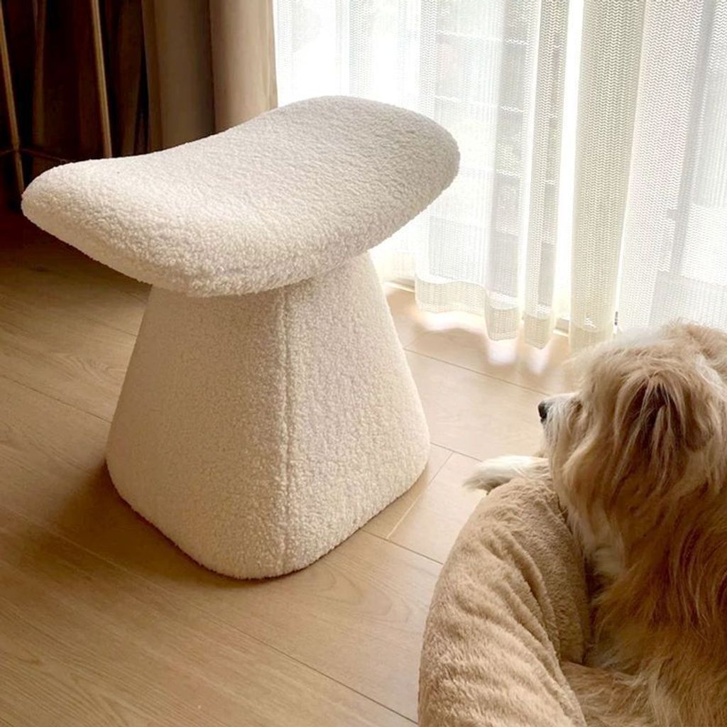 Hocker für Wohnzimmer, Schminkhocker, Einzelstuhl, Produktbild