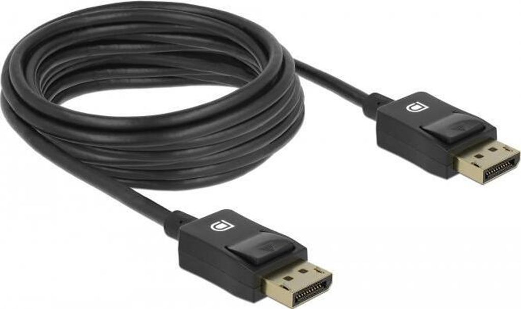 DeLOCK 85304 Koaxiales DisplayPort Kabel 8K 60Hz 5m schwarz