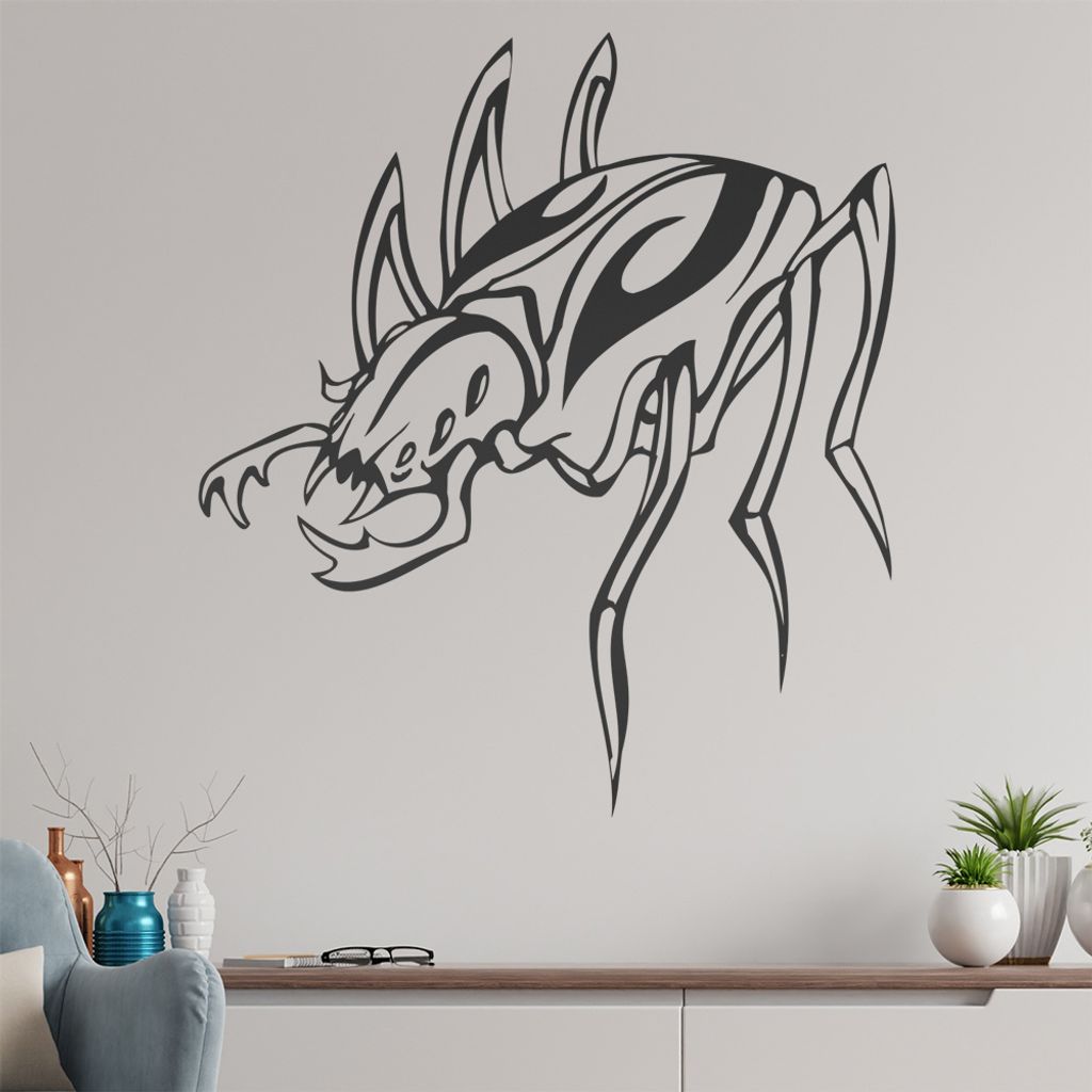 Riesen Käfer Wandtattoo in 6 Größen - Wandaufkleber Wall Sticker - Dekoration, Küche, Wohnzimmer, Schlafzimmer, Badezimmer