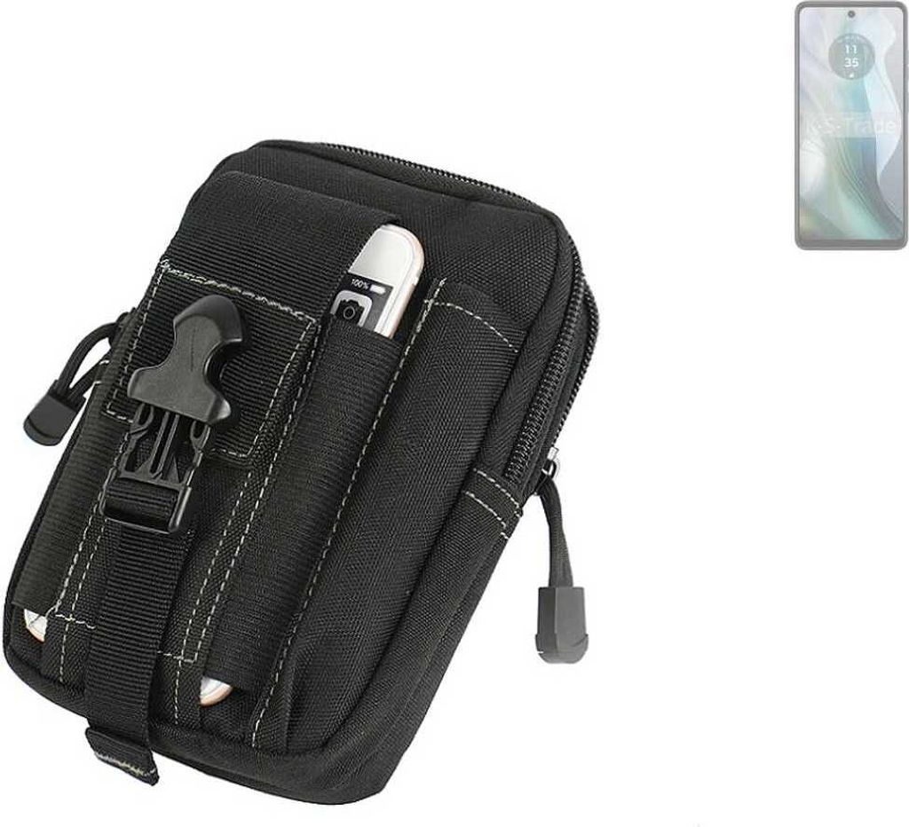 K-S-Trade Gürtel Tasche kompatibel mit Motorola Moto E14 Gürteltasche Holster Schutz Hülle Handy Hülle Smartphone outdoor Handy-Hülle schwarz