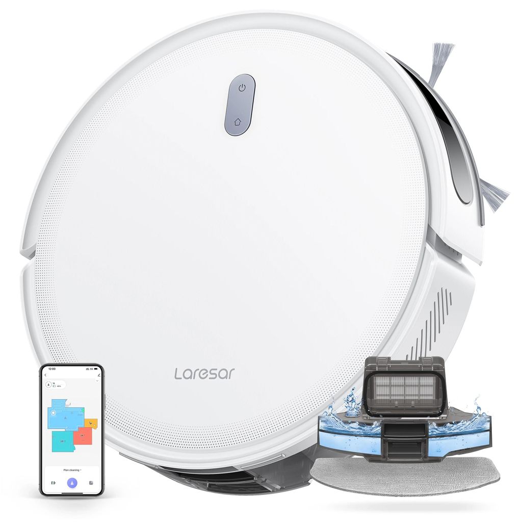 L10 - Saugroboter mit Wischfunktion - Saugkraft 6500 Pa - LDS LiDAR-Navigation - Laufzeit 150 Min - Elektrischer Wassertank 300 ml - App & Sprachst...