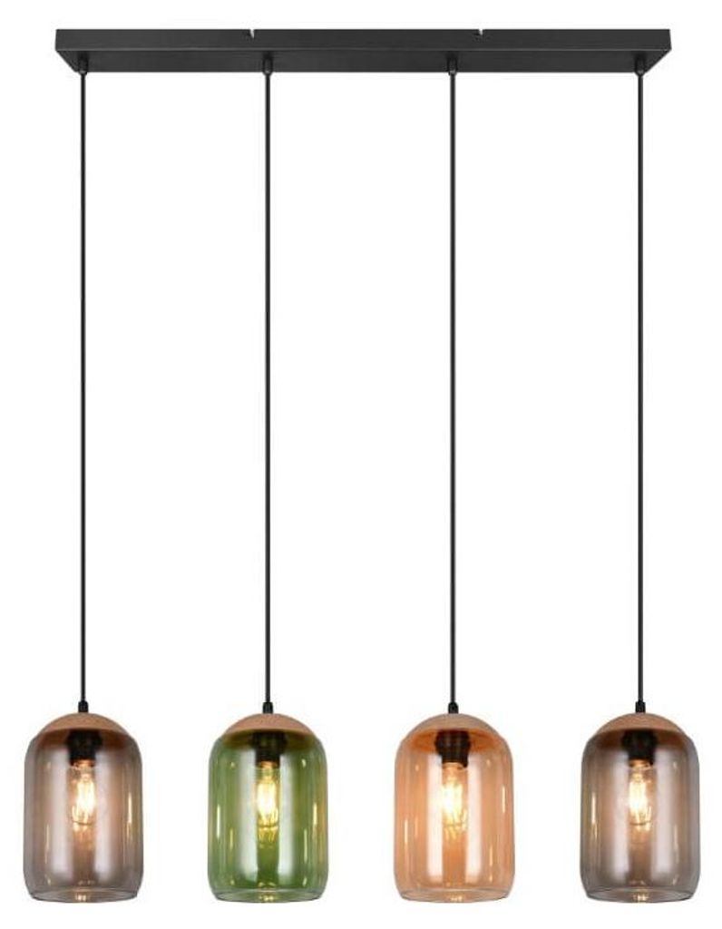 TRIO-Leuchten Pendelleuchte CORK BHT 90x150x15 cm bunt Produktbild 