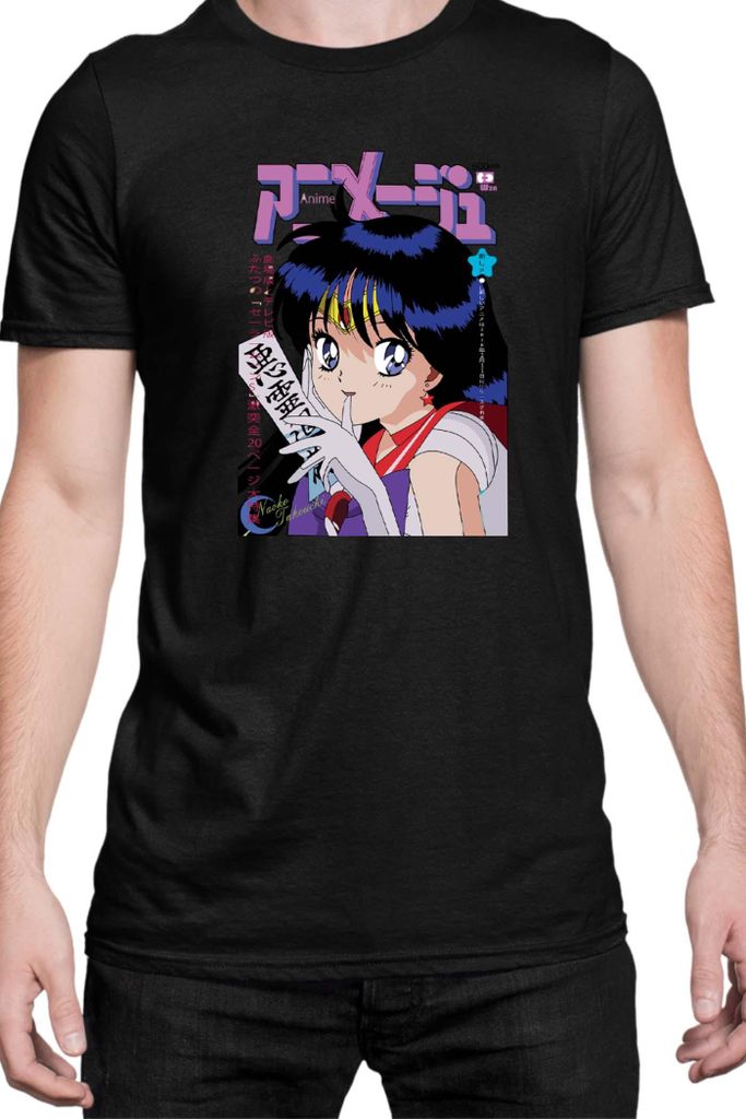 Herren T-Shirt Japan Manga Anime Comics Animation Sailor Anime Manga Moon 15, Man 5XL / Schwarz