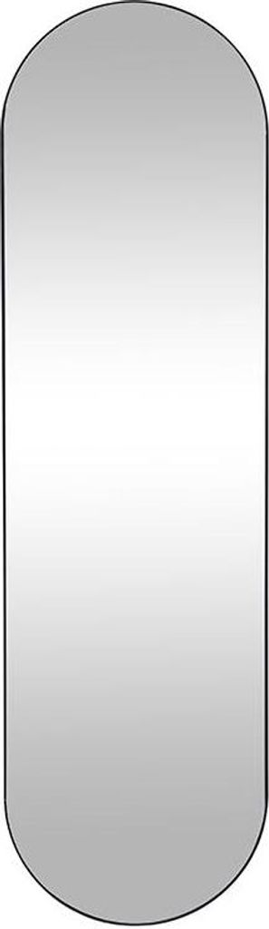 Ovaler Wandspiegel aus Metall - 40 × 140 cm (B × H) - Farbe ONIKAL schwarz