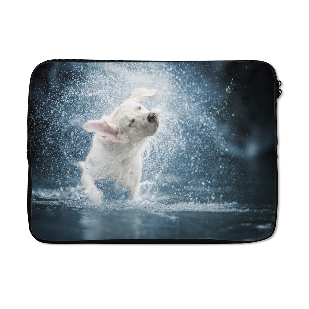 MuchoWow Laptop Hülle 13 Zoll Labrador schüttelt Wasser ab Laptoptasche - Laptophülle - Sleeve - Rundumschutz