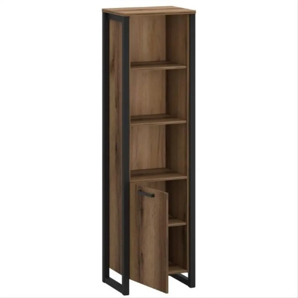Bibliothèque haute à portes Mares - Meuble de rangement salon 180cm