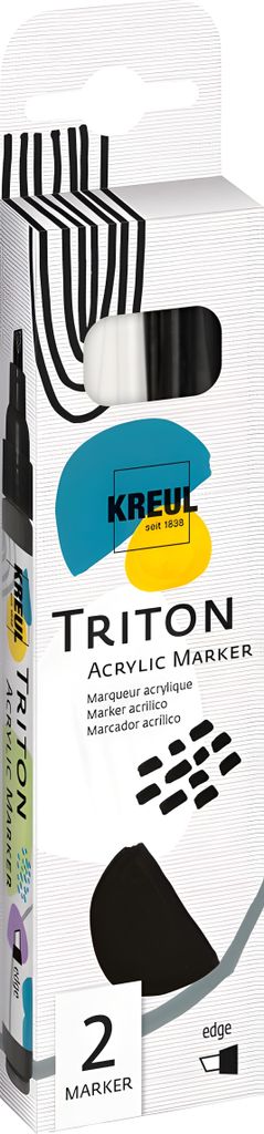 KREUL Acrylmarker SOLO Goya TRITON Acrylic 1.4 2er Set schwarz weiß 1 - 4 mm