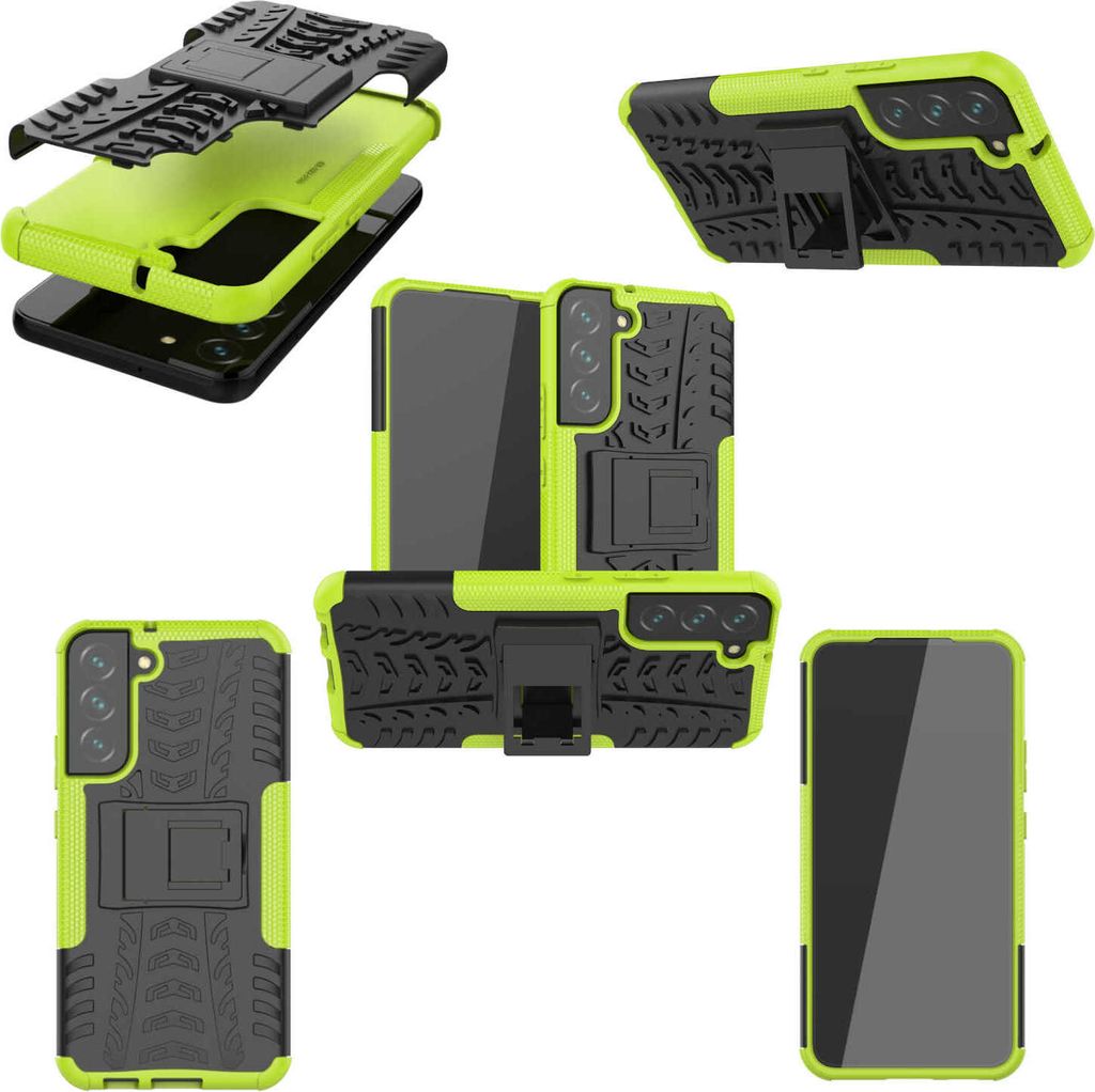 Für Samsung Galaxy S22 Plus 5G Hybrid Outdoor Grün Handy Tasche Etuis Hülle Case