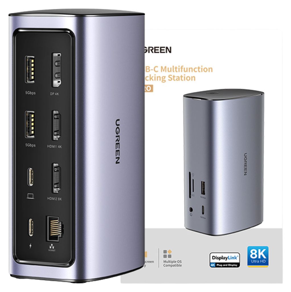 Ugreen Revodok Pro 312, HDMI, DisplayPort, USB 3.2 Gen 1 Obrázok produktu 
